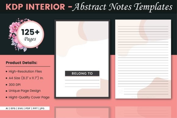 Abstract Notes Templates: Your Essential KDP Interior Toolkit