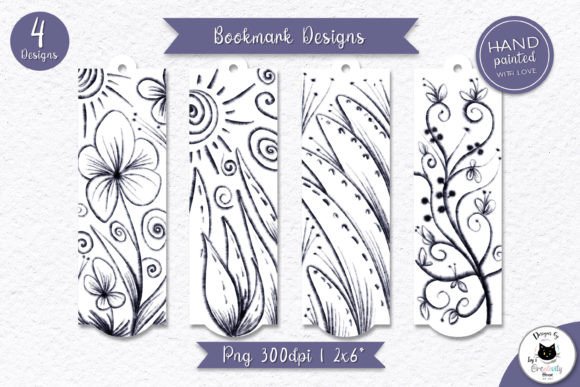 Botanical Printable Bookmark Templates: Hand-Drawn Charm