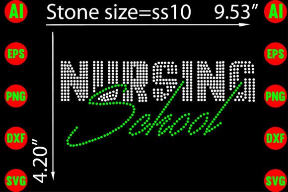 Designing with Sparkle: Nursing School Rhinestone Templates