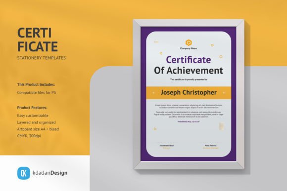 Modernizing Recognition with Certificate PSD Design Templates Vol 034