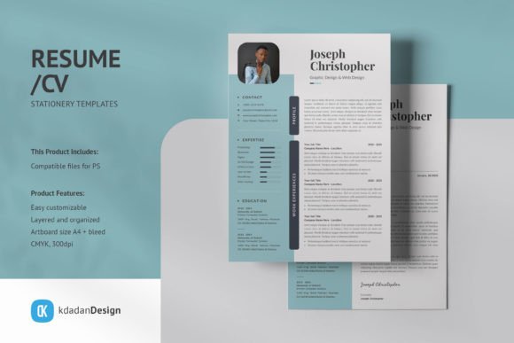 Resume/CV PSD Design Templates Vol 179: A Modern, Professional Edge