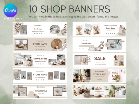 Revamp Your Etsy Shop with Boho Banner Templates