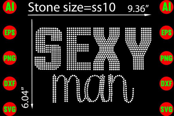 Sexy Man Rhinestone Templates: Bold Bling for Creative Projects