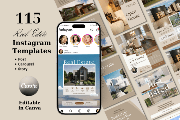Streamline Your Feed: Real Estate Instagram Templates Canva Bu