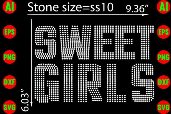 Sweet Girl Rhinestone Templates: A Sparkling Design Asset