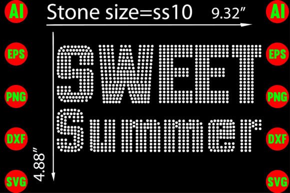 Sweet Summer Rhinestone Templates: A Sparkling Design Asset