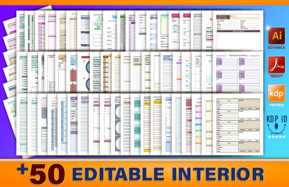 Unlocking Productivity: The Editable Interior Templates, KDP Bundle