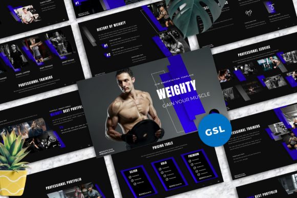 Weighty: Gym Googleslide Templates for Impactful Design